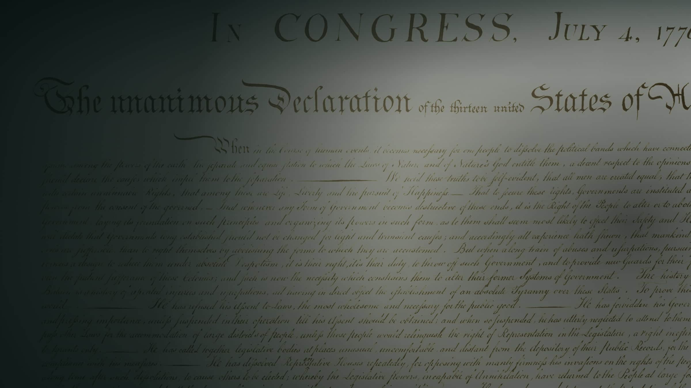 The Declaration of Independence